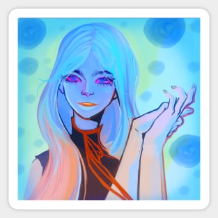 Floga fire mage portrait Sticker